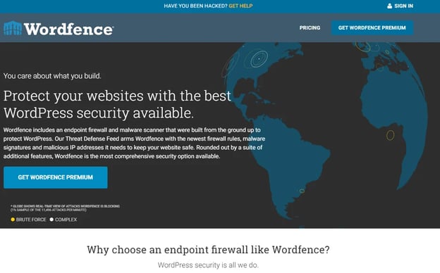 Wordfence security plugin