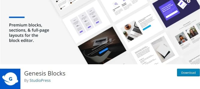 Genesis Blocks WordPress plugin.