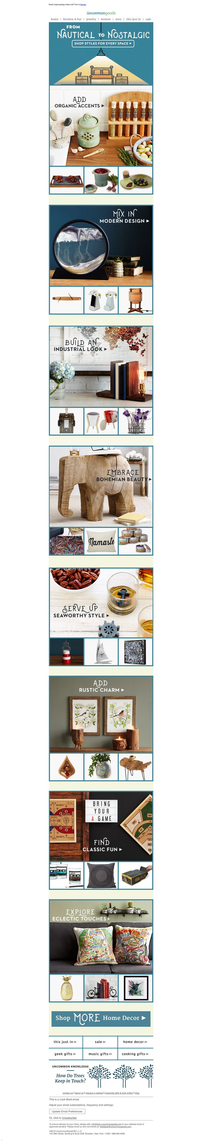 Uncommon Goods Email  lead nurturing example