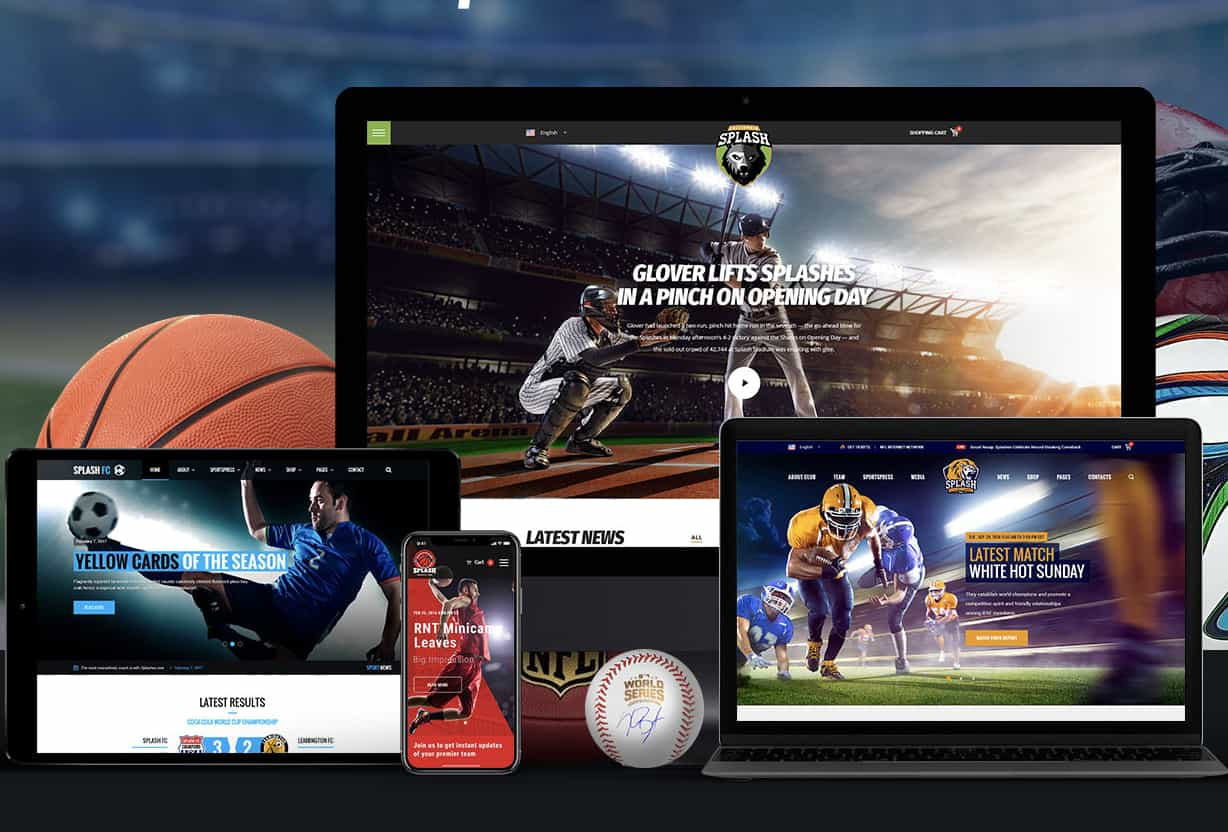 WordPress sports theme Splash demo 