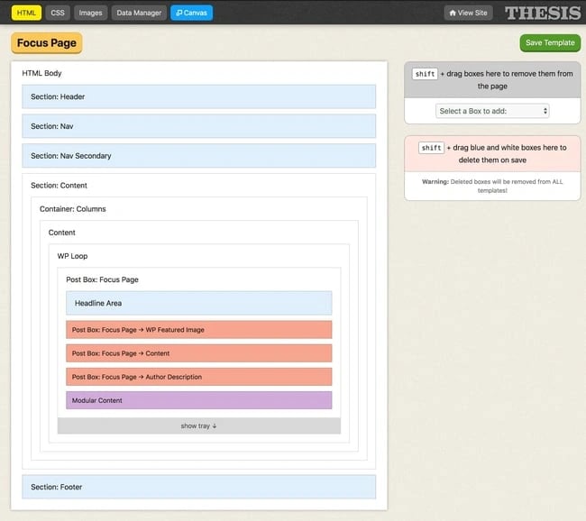 demonstration of the wordpress theme framework focus