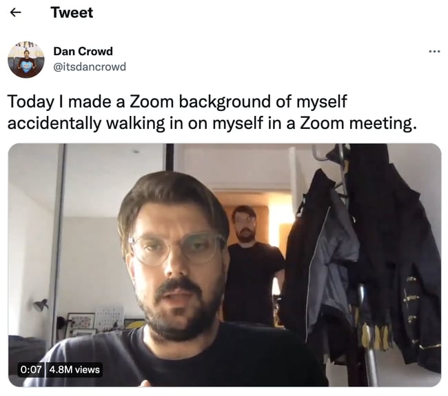 virtual april fools pranks: Zoom doppelganger