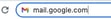La URL de Gmail en la barra de direcciones de Google Chrome