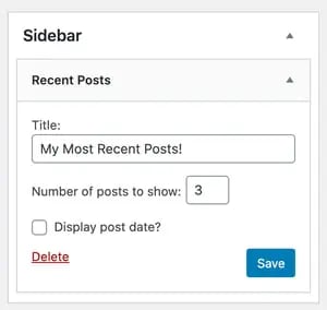 a sidebar module in wordpress