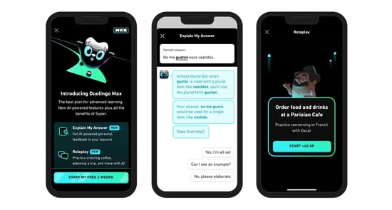 examples of ai in customer service, duolingo