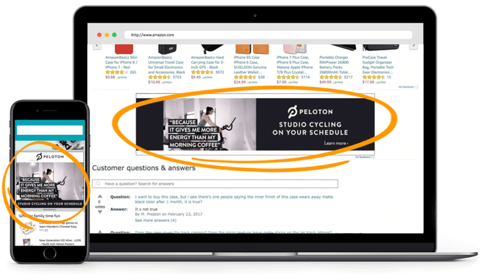 example of peloton video ad on amazon