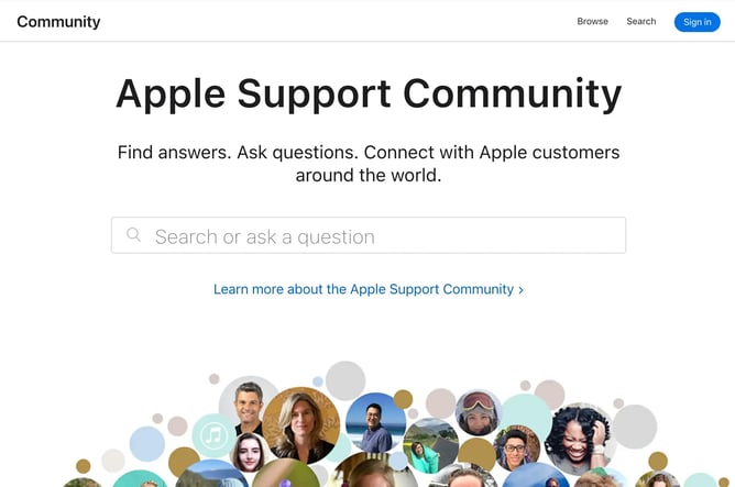 community management example: apple support community