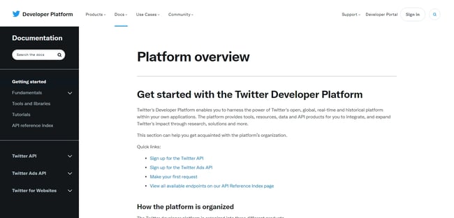 open source api, Twitter Api