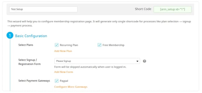 membership setup wizard for ARMember plugin review