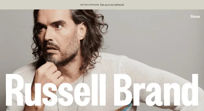 Russel Brand Avada theme website