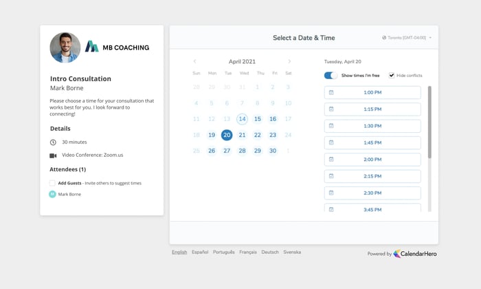 Calendar - Invitee Scheduling UI  (1)