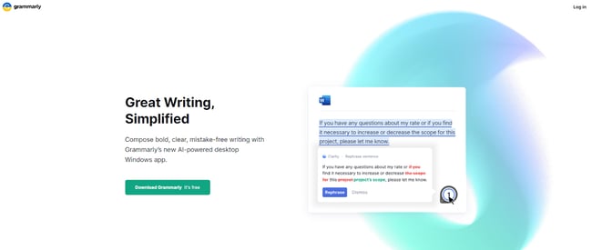 b2b website examples: grammarly