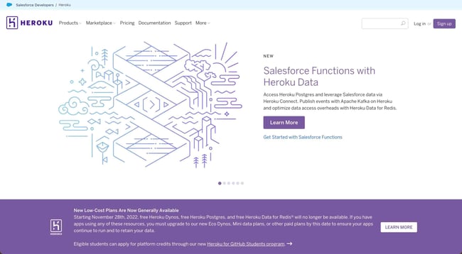 后端工具：Heroku。Heroku 是一款为 Web 应用提供优化数据管理的 PaaS。