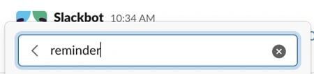 Slack reminder