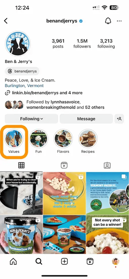 ben jerrys insta.webp?width=450&height=972&name=ben jerrys insta - How to Do an Inclusive Website and Social Media Audit to Improve Conversions