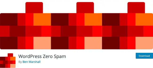 listing page of WordPress Zero Spam plugin