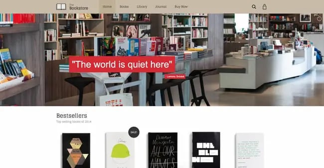 bookstore wordpress theme demo: aurum theme