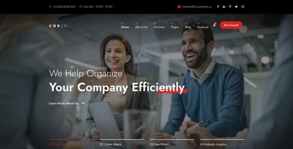 Consulting WordPress Theme Corzo