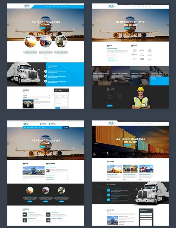 logistics wp theme, transport wp theme