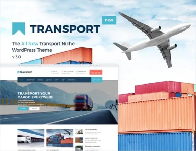 transport wp theme, logistic wp theme