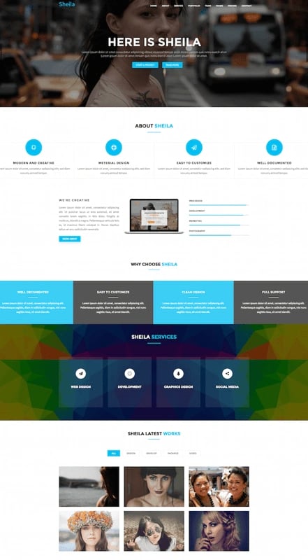 best material design wordpress theme: sheila