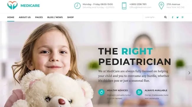 medical and health wordpress themes 2023 