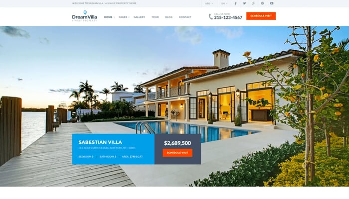 Dreamvilla wordpress theme