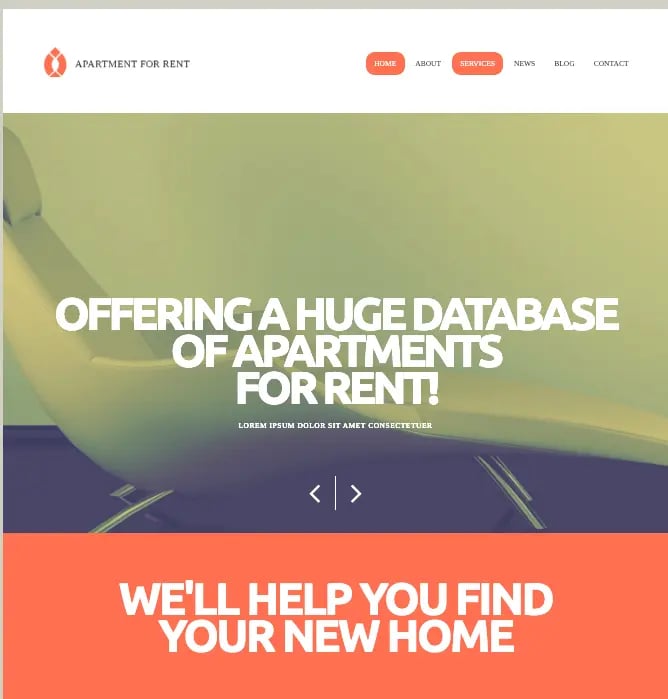 Apartment for Rent WordPress theme