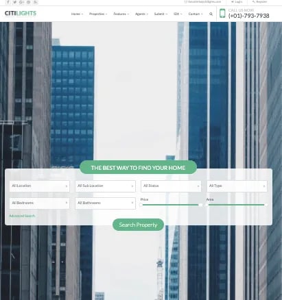 Citilights WordPress Real Estate Theme