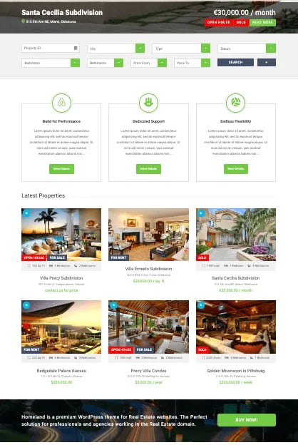 Homeland WordPress Real Estate Theme