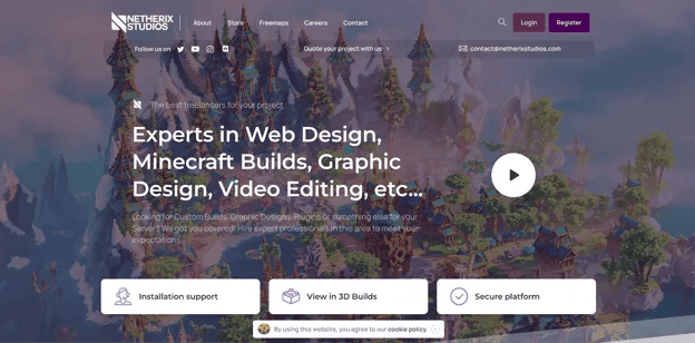 landing page of website builder  hostinger