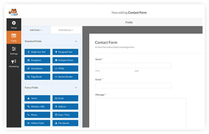 WP Forms WordPress designer plugin