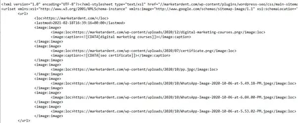 xml sitemap example