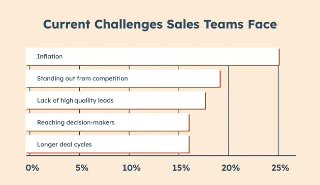 What challenges did sales teams face in 2023?