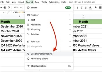 conditional formatting based on another cell range step 2