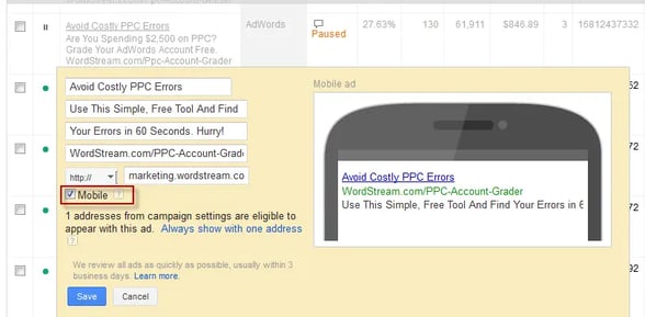 AdWords Smarter, User Context-Aware Ads