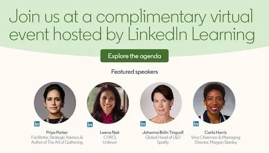 customer referral program ideas: event from linkedin