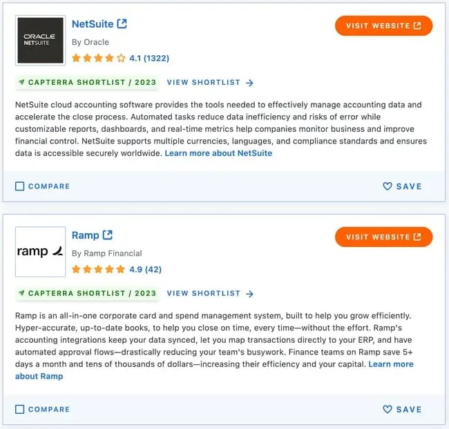 Capterra reviews