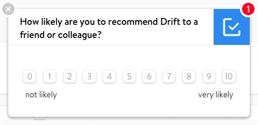 Drift customer satisfaction survey (NPS)