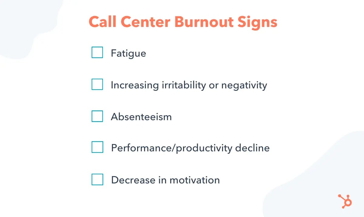 call center burnout signs