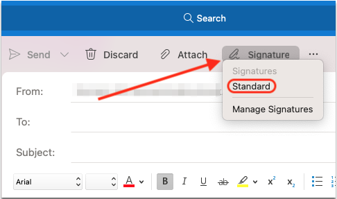 how to add email signature in outlook on mac