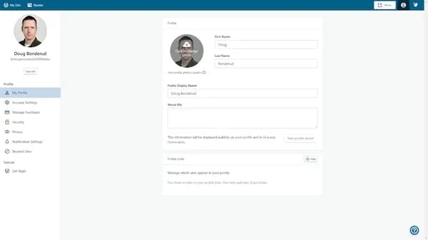 Navigate to Profile in WordPress dashboard.