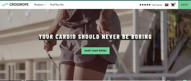 ecommerce website examples: crossrope