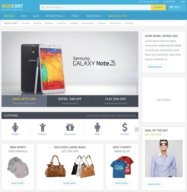 best WordPress ecommerce theme WooCart