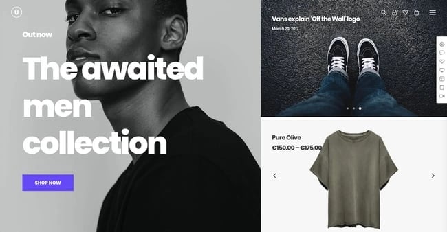 WordPress ecommerce theme demo of Uncode