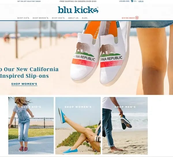 blukicks Example of Inspiring Shopify Ecommerce Stores