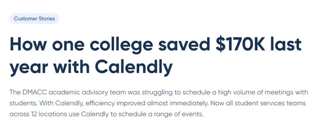 How one college saved $170K last year with Calendly.