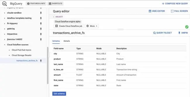 Google Cloud Dataflow UI