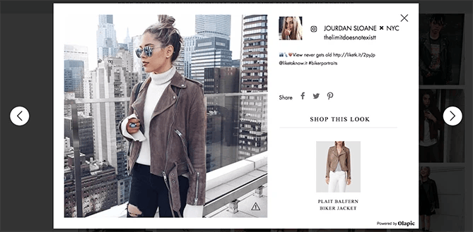 All Saints shoppable content