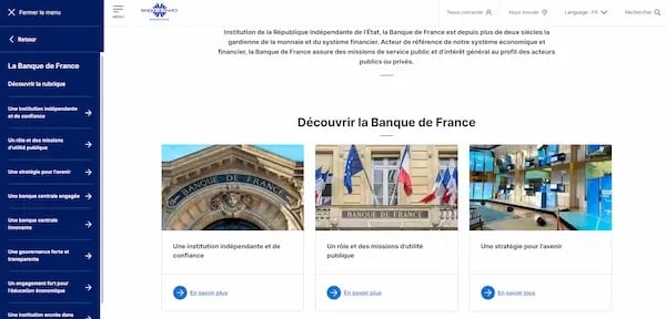 exemple de profil dentreprise Banque de France